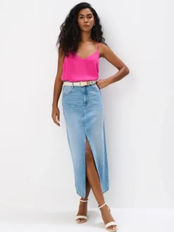 MOHITO Różowy top basic mocny ru00f3u017cowy Fashion