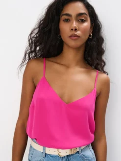 MOHITO Różowy top basic mocny ru00f3u017cowy Fashion