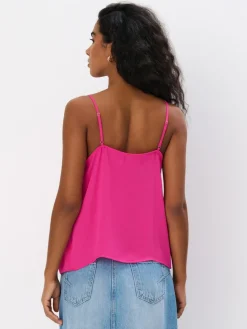 MOHITO Różowy top basic mocny ru00f3u017cowy Fashion