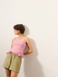 MOHITO Różowy top na ramiączkach ru00f3u017cowy Sale