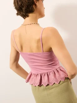 MOHITO Różowy top na ramiączkach ru00f3u017cowy Outlet