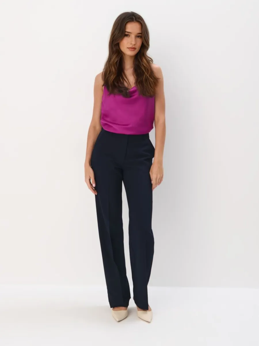 MOHITO Satynowy fuksjowy top fioletowy Discount