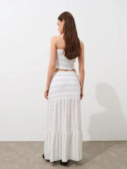 MOHITO Spódnica maxi biau0142y Clearance
