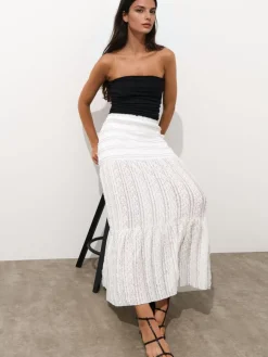 MOHITO Spódnica maxi biau0142y Clearance