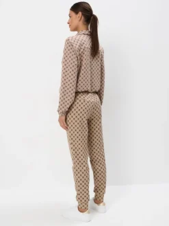 MOHITO Spodnie dresowe w monogram beu017cowy Discount