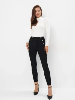 MOHITO Spodnie skinny czarny Clearance