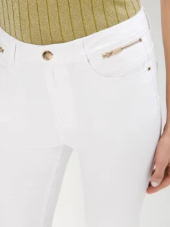 MOHITO Spodnie skinny biau0142y Fashion