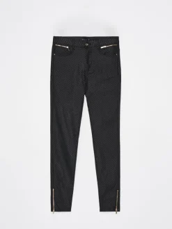 MOHITO Spodnie skinny we wzory szary Outlet
