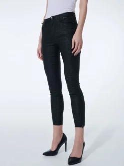 MOHITO Spodnie skinny we wzory czarny Fashion
