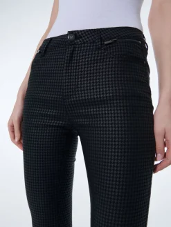 MOHITO Spodnie skinny we wzory czarny Fashion