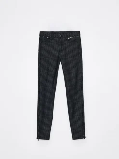 MOHITO Spodnie skinny we wzory czarny Fashion