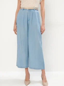 MOHITO Spodnie z lyocellu niebieski Fashion