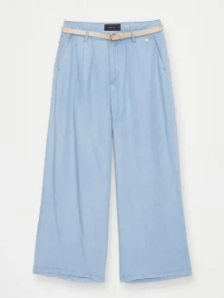 MOHITO Spodnie z lyocellu niebieski Fashion