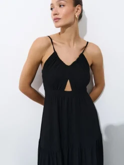 MOHITO Sukienka maxi czarny New