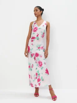 MOHITO Sukienka maxi w kwiaty wielobarwny Hot