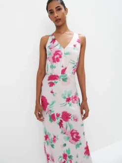 MOHITO Sukienka maxi w kwiaty wielobarwny Hot