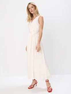 MOHITO Sukienka maxi z kopertowym dekoltem beu017cowy Outlet