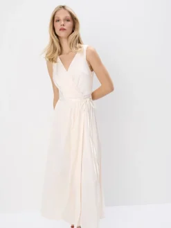 MOHITO Sukienka maxi z kopertowym dekoltem beu017cowy Outlet