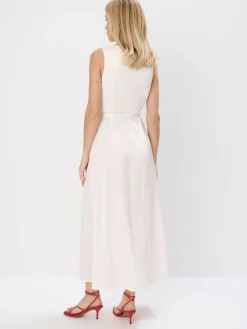 MOHITO Sukienka maxi z kopertowym dekoltem beu017cowy Outlet