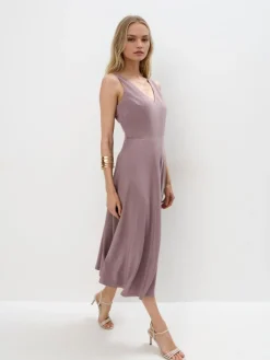 MOHITO Sukienka midi z wiskozą beu017cowy Fashion