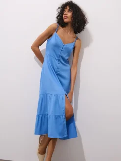 MOHITO Sukienka midi z wiskozy bu0142u0119kitny Clearance