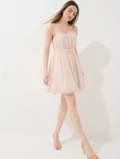 MOHITO Sukienka mini bombka beu017cowy Fashion