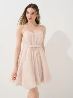 MOHITO Sukienka mini bombka beu017cowy Fashion