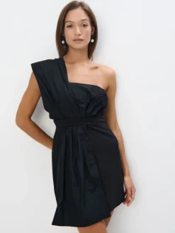 MOHITO Sukienka mini na jedno ramię czarny New