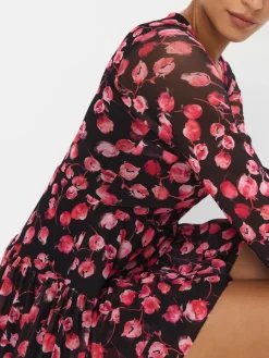 MOHITO Sukienka mini o kroju litery A czerwony Fashion