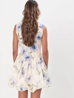 MOHITO Sukienka mini w fioletowe kwiaty bu0142u0119kitny Sale