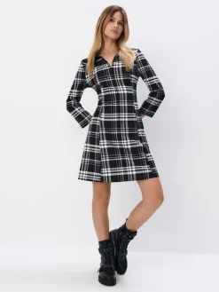MOHITO Sukienka mini w kratę czarny New