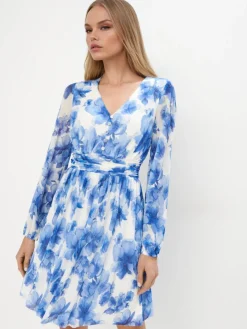 MOHITO Sukienka mini w kwiaty bu0142u0119kitny Best