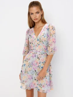 MOHITO Sukienka mini w kwiaty zielony Discount