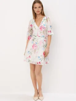 MOHITO Sukienka mini w kwiaty biau0142y Sale
