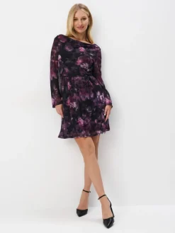 MOHITO Sukienka mini w kwiaty czarny Online