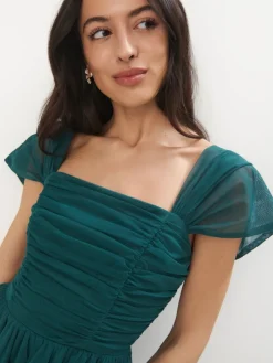 MOHITO Sukienka mini z dzianiny mesh miu0119towy Best