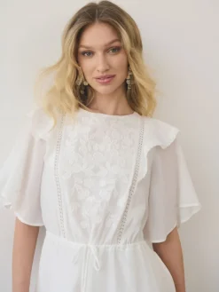 MOHITO Sukienka mini z wiskozą kremowy Fashion