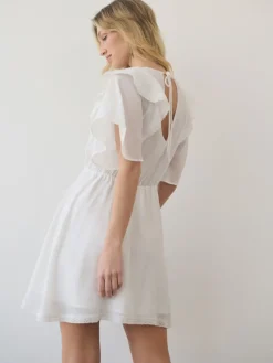 MOHITO Sukienka mini z wiskozą kremowy Fashion
