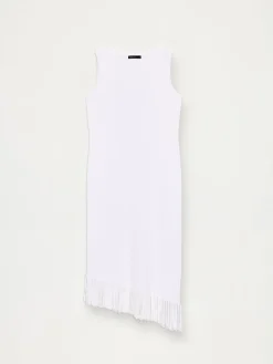 MOHITO Sukienka z frędzlami biau0142y Outlet