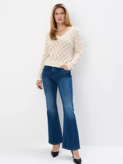 MOHITO Sweter z dekoltem V beu017cowy Clearance