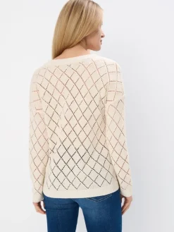 MOHITO Sweter z dekoltem V beu017cowy Clearance