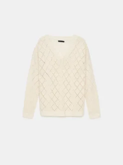 MOHITO Sweter z dekoltem V beu017cowy Clearance