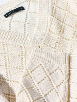 MOHITO Sweter z dekoltem V beu017cowy Clearance