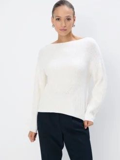 MOHITO Sweter z dżetami kremowy Sale