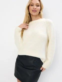 MOHITO Sweter z domieszką wełny biau0142y Clearance