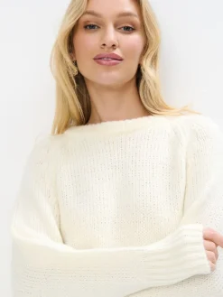 MOHITO Sweter z domieszką wełny biau0142y Clearance