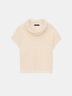 MOHITO Sweter z krótkim rękawem beu017cowy New