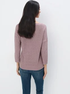 MOHITO Sweter z metaliczną nitką ru00f3u017cowy Best