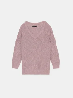 MOHITO Sweter z metaliczną nitką ru00f3u017cowy Best