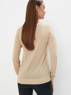 MOHITO Sweter z metalizowaną nitką u017cu00f3u0142ty Hot